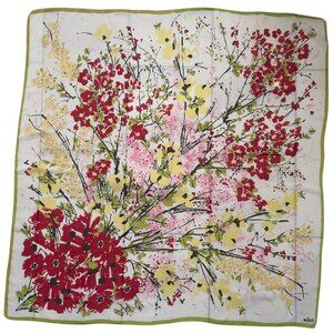 Vera Large Floral Bouquet Chiffon Scarf